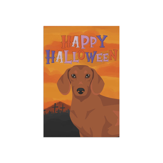 Dachshund Dog Halloween Garden Flag