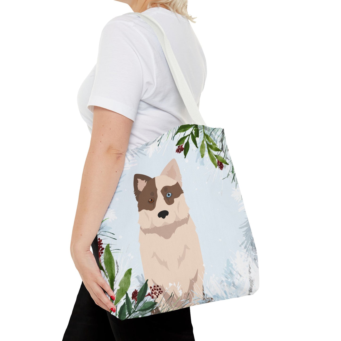 Yakutian Laika Dog Christmas Holiday Tote Bag 16x16