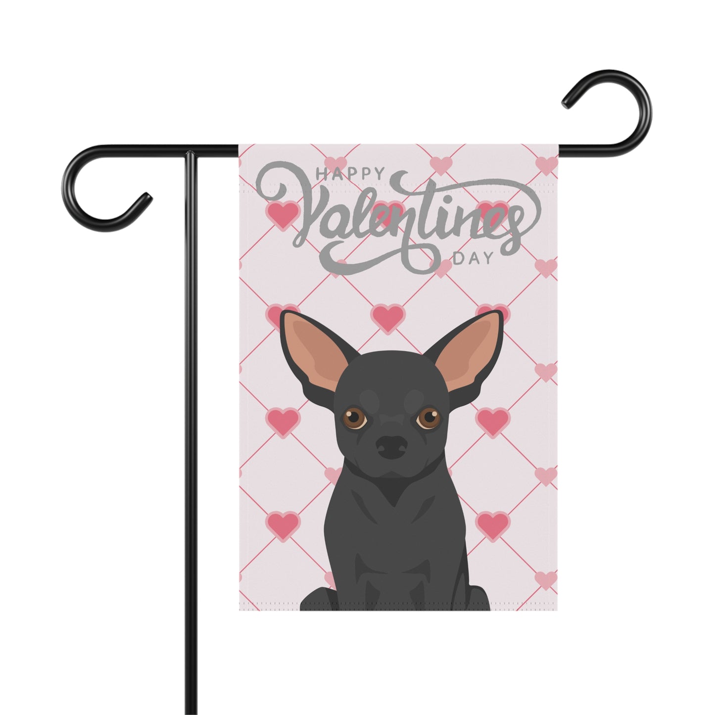 Chihuahua Dog Valentines Day Garden Flag