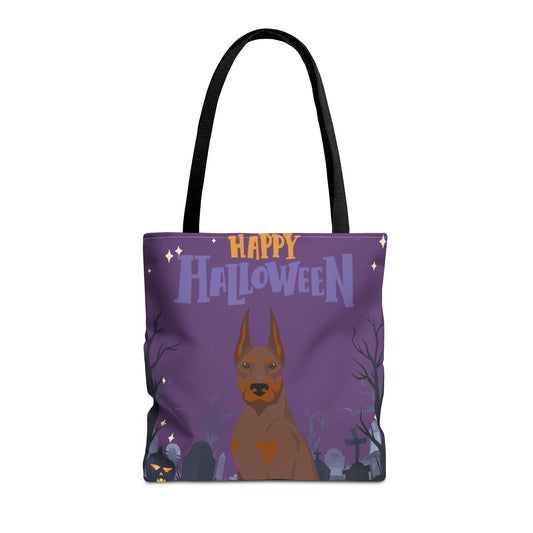 Doberman Pinscher Dog Happy Halloween Tote Bag 16x16