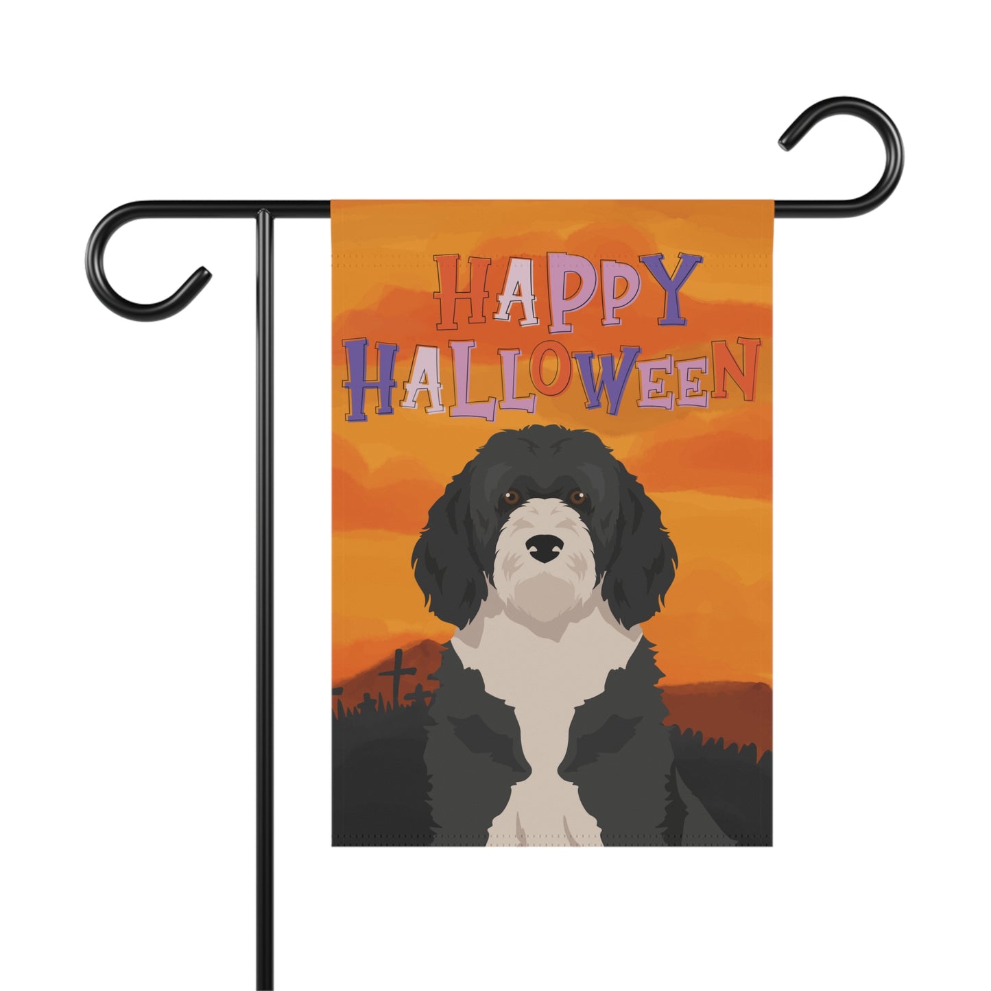 Portuguese Water Dog Dog Halloween Garden Flag