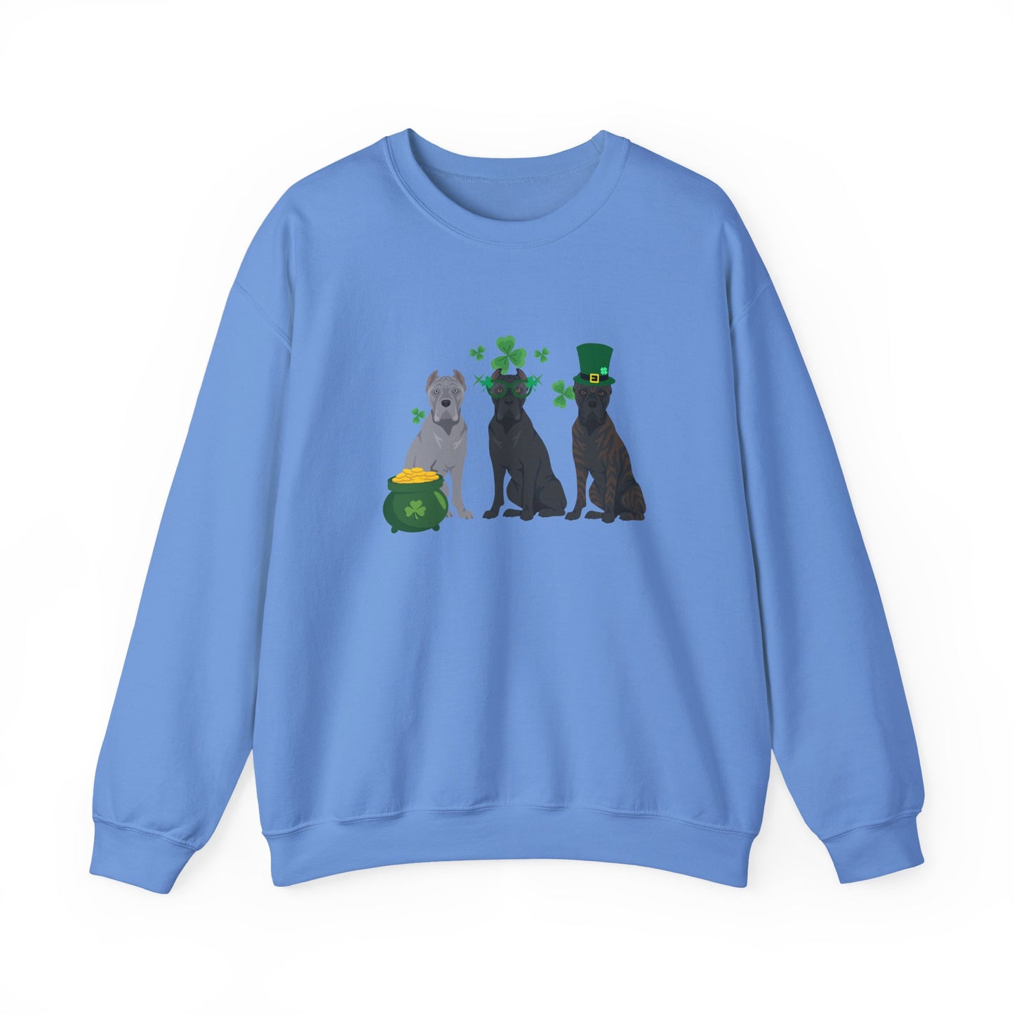 Cane Corso Dog St Patricks Day Unisex Heavy Blend Crewneck Sweatshirt, St Pattys day, Cute Dog Mom Gift