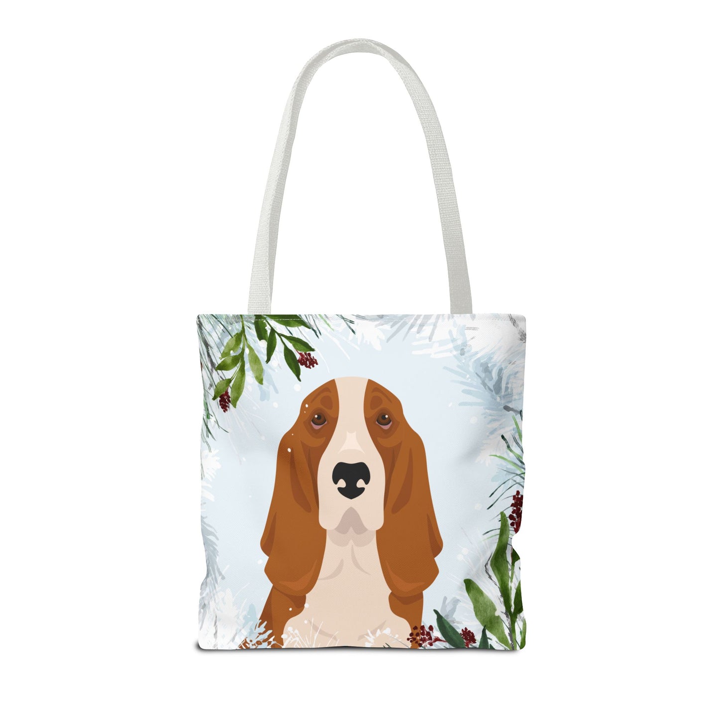 Basset Hound Dog Christmas Holiday Tote Bag 16x16