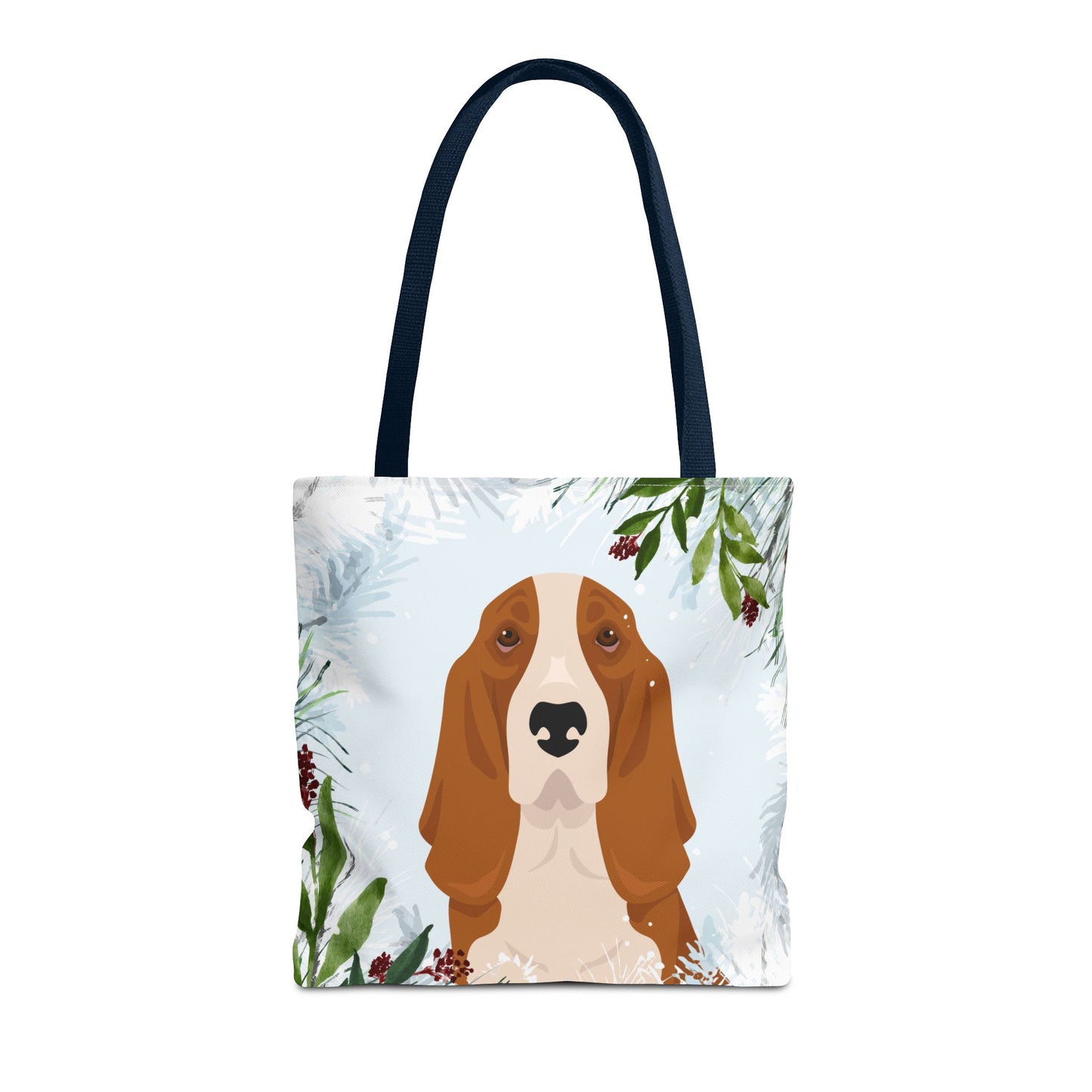 Basset Hound Dog Christmas Holiday Tote Bag 16x16