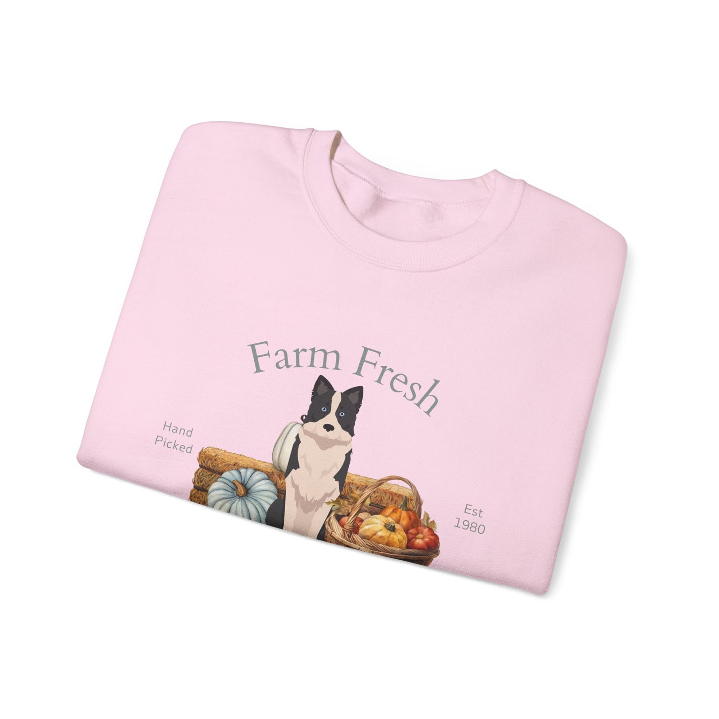 Yakutian Laika Dog Fall Farm Fresh Unisex Heavy Blend Crewneck Sweatshirt