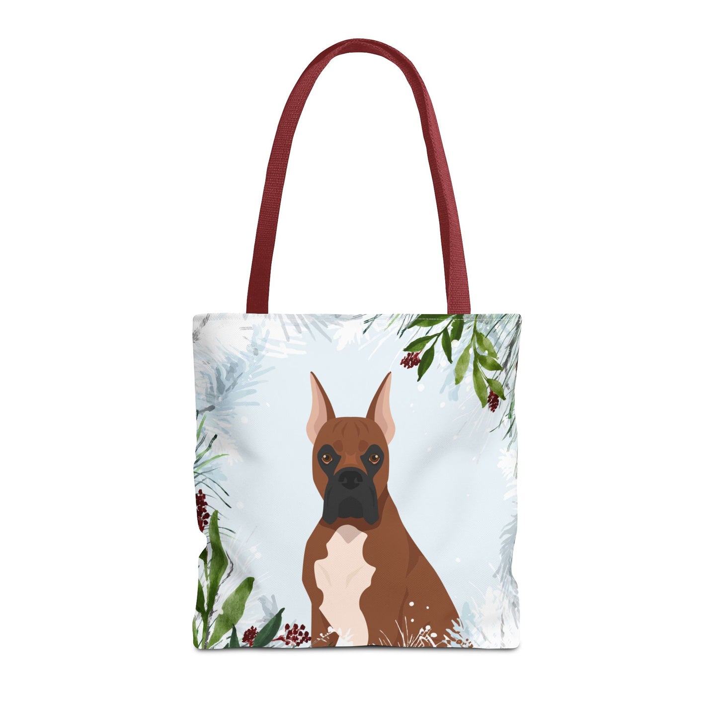 Boxer Dog Christmas Holiday Tote Bag 16x16