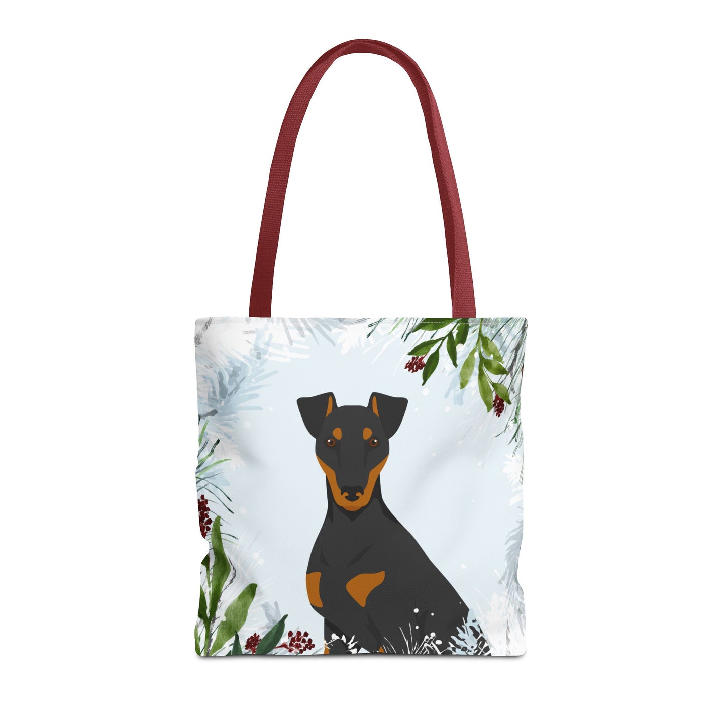 Manchester Terrier Dog Christmas Holiday Tote Bag 16x16