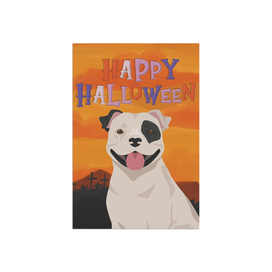 Staffordshire Bull Terrier Dog Halloween Garden Flag