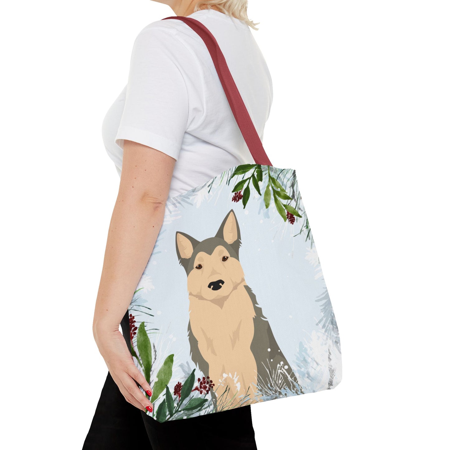 West Siberian Laika Dog Christmas Holiday Tote Bag 16x16