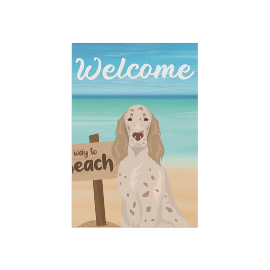 English Setter Dog Garden Flag