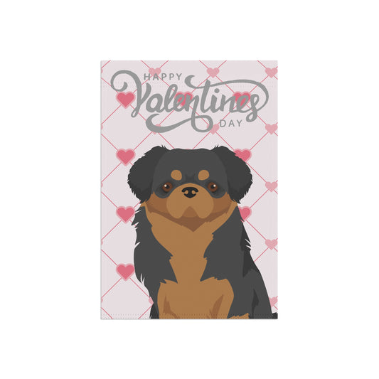 Tibetan Spaniel Dog Valentines Day Garden Flag