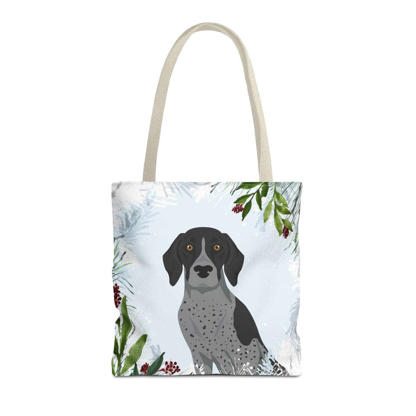 German Shorthaired Pointer Dog Christmas Holiday Tote Bag 16x16