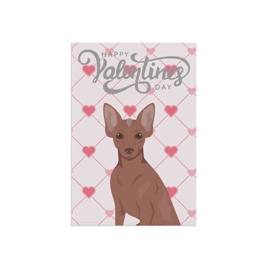 Xoloitzcuintli Dog Valentines Day Garden Flag