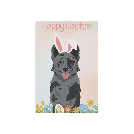 Mudi Dog Happy Easter Garden Flag