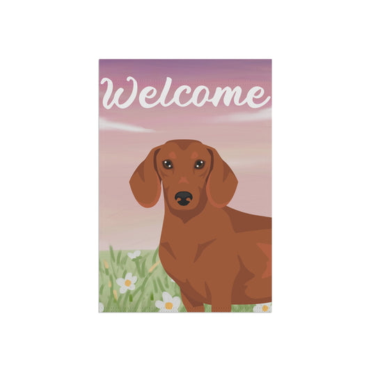 Dachshund Dog Welcome Garden Flag