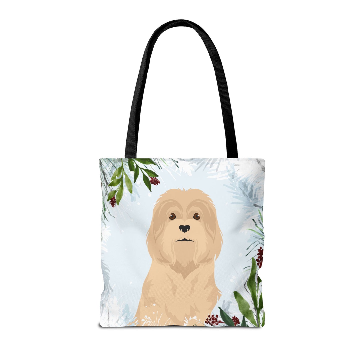 Lowchen Dog Christmas Holiday Tote Bag 16x16