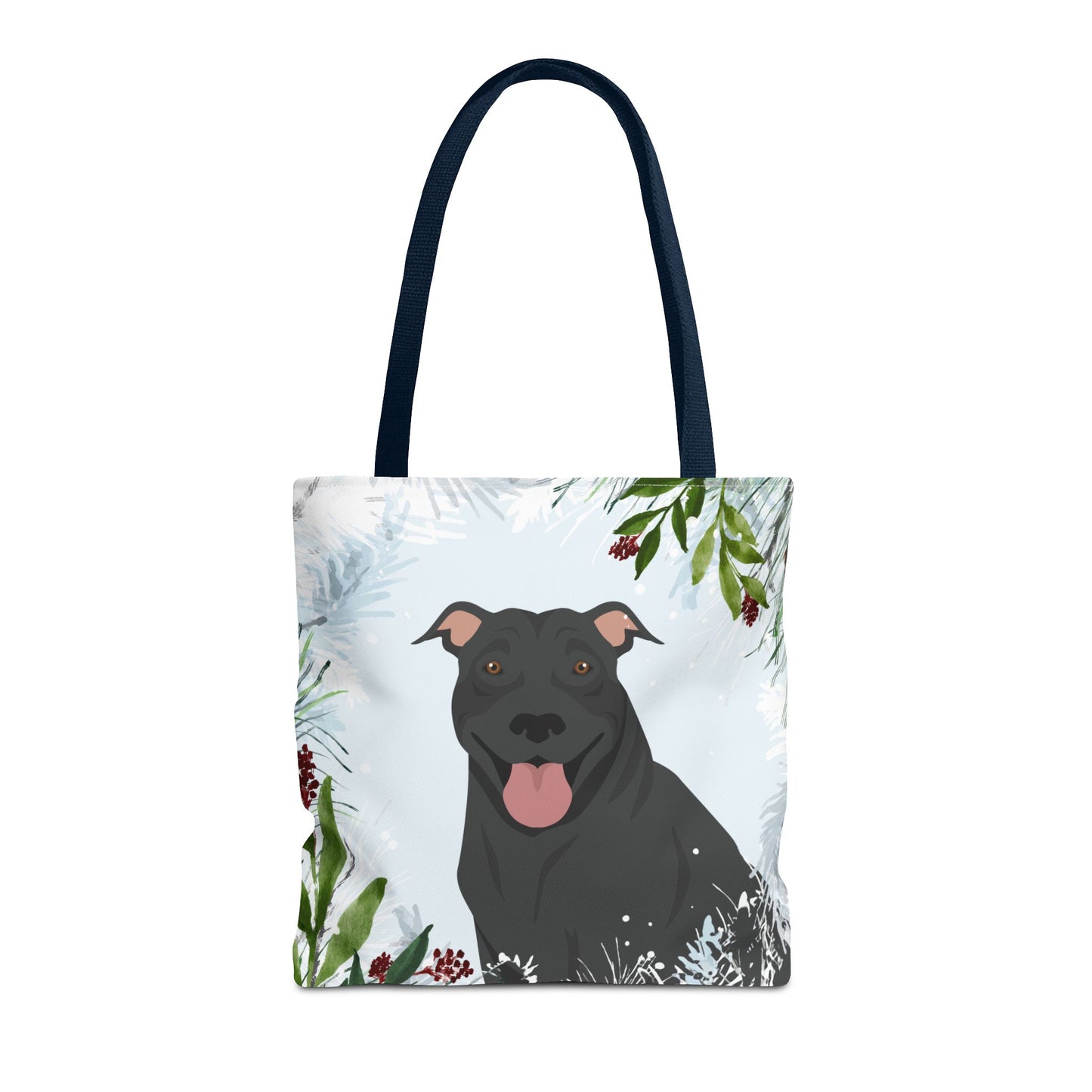 Pit Bull Dog Christmas Holiday Tote Bag 16x16