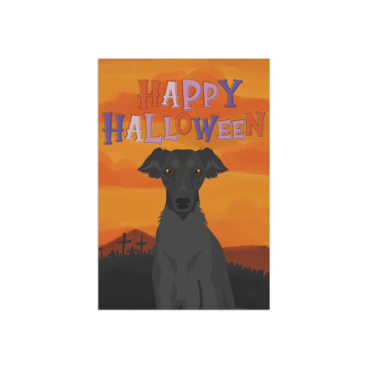 Silken Windhound Dog Halloween Garden Flag