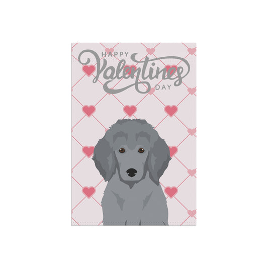Poodle Dog Valentines Day Garden Flag