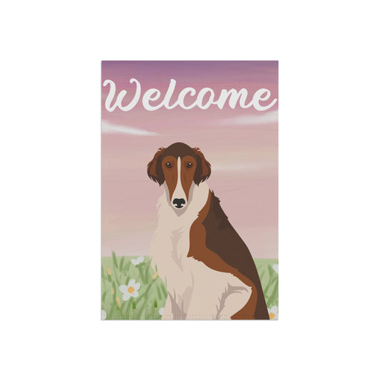 Borzoi Dog Welcome Garden Flag