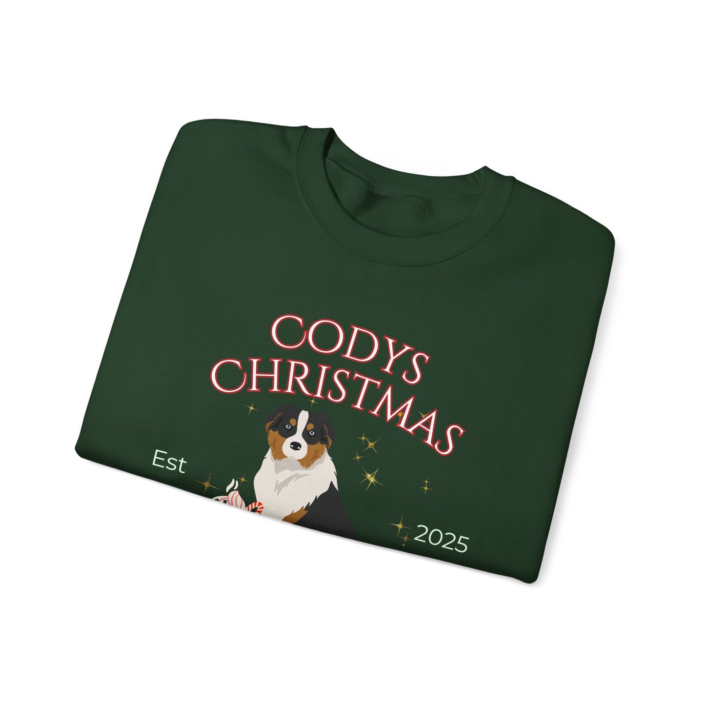 Australian Shepherd Dog Christmas Social Club Unisex Heavy Blend Crewneck Sweatshirt Custom Name