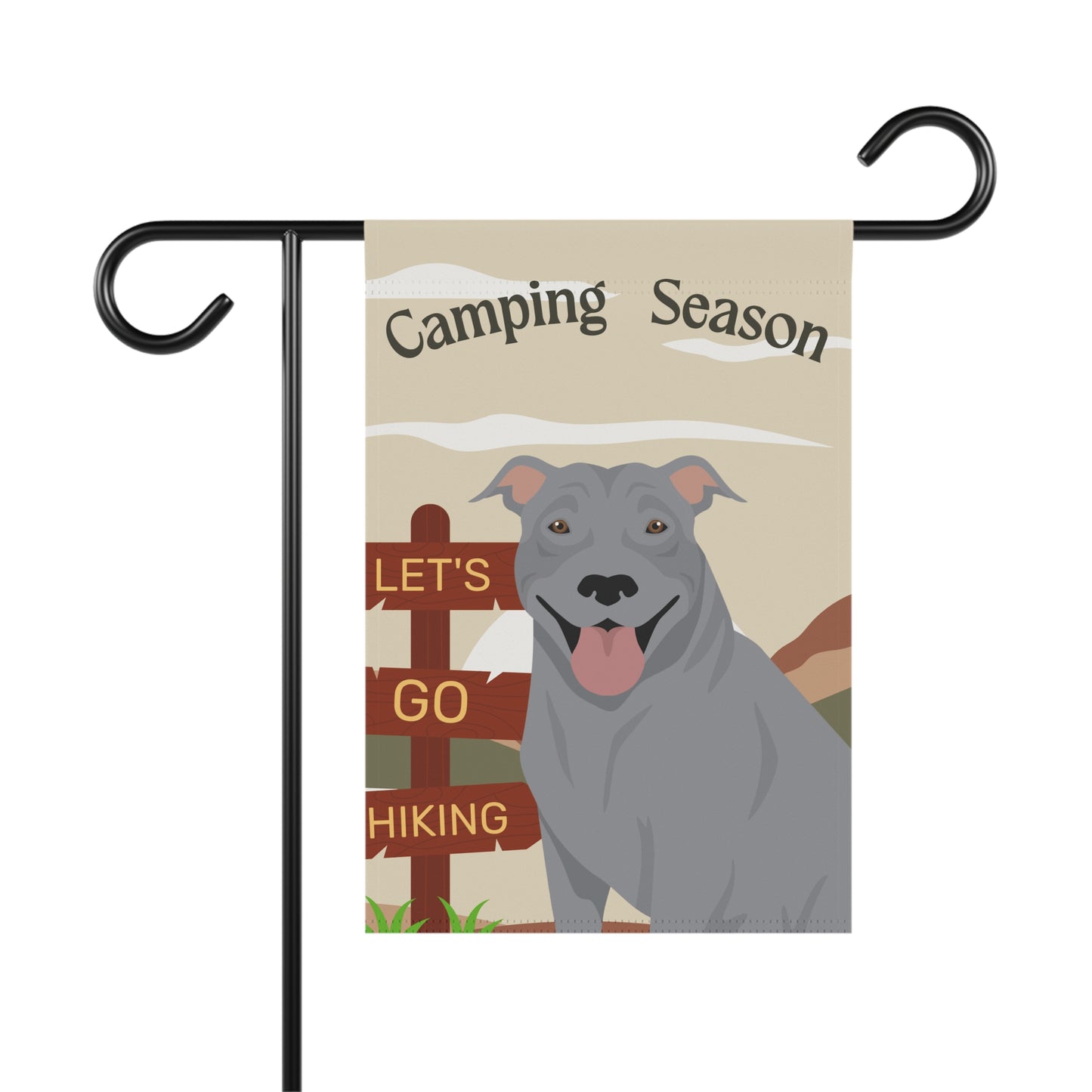 Pit Bull Dog Camping Garden Flag