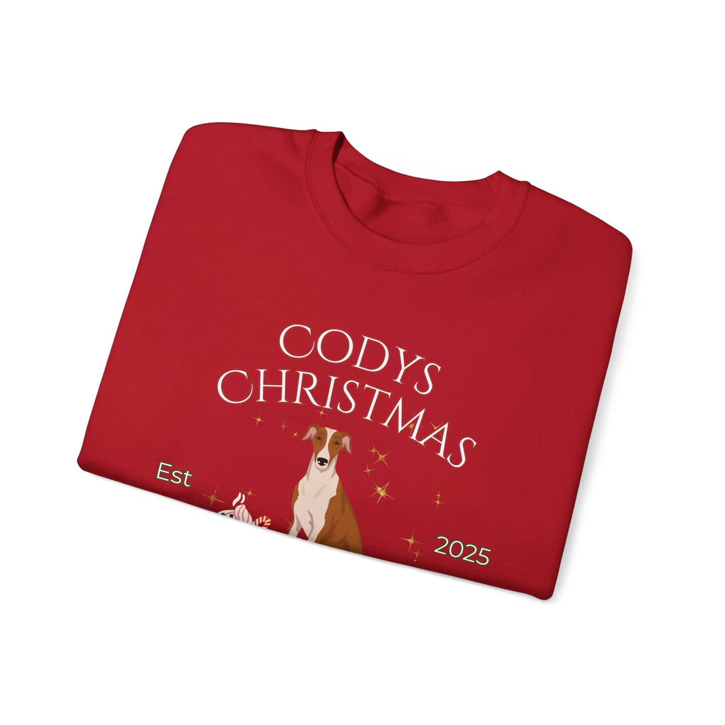 Greyhound Dog Christmas Social Club Unisex Heavy Blend Crewneck Sweatshirt Custom Name