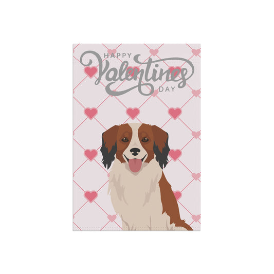 Kooikerhondje Dog Valentines Day Garden Flag