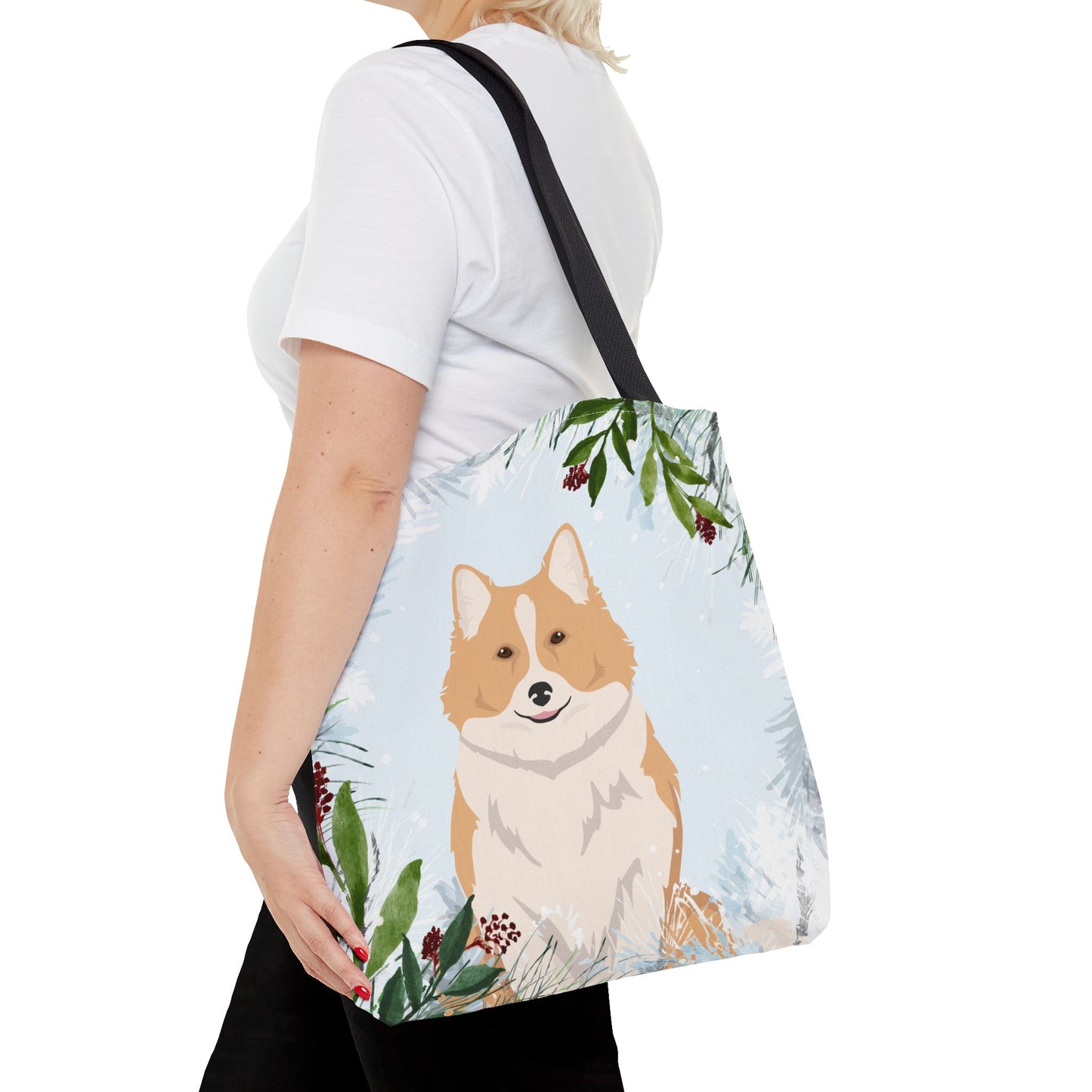Icelandic Sheepdog Dog Christmas Holiday Tote Bag 16x16