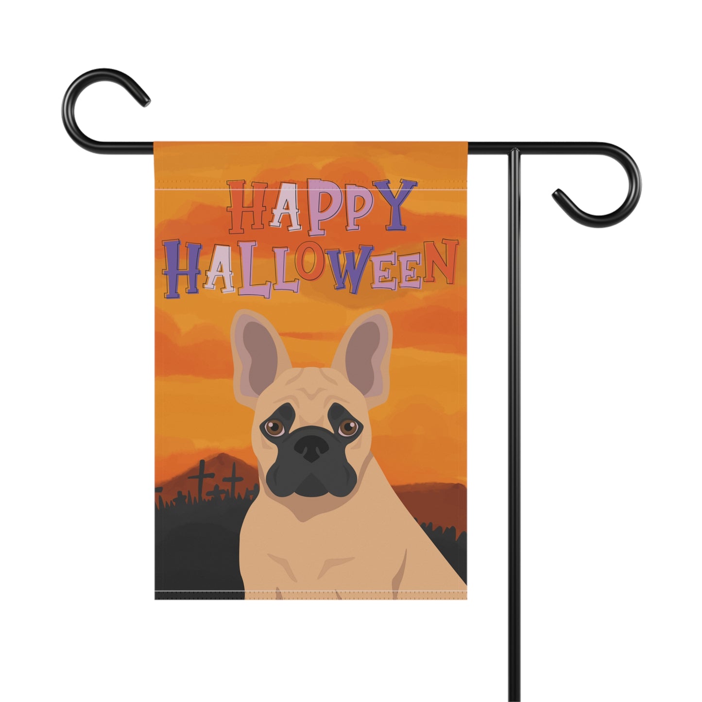 French Bulldog Dog Halloween Garden Flag
