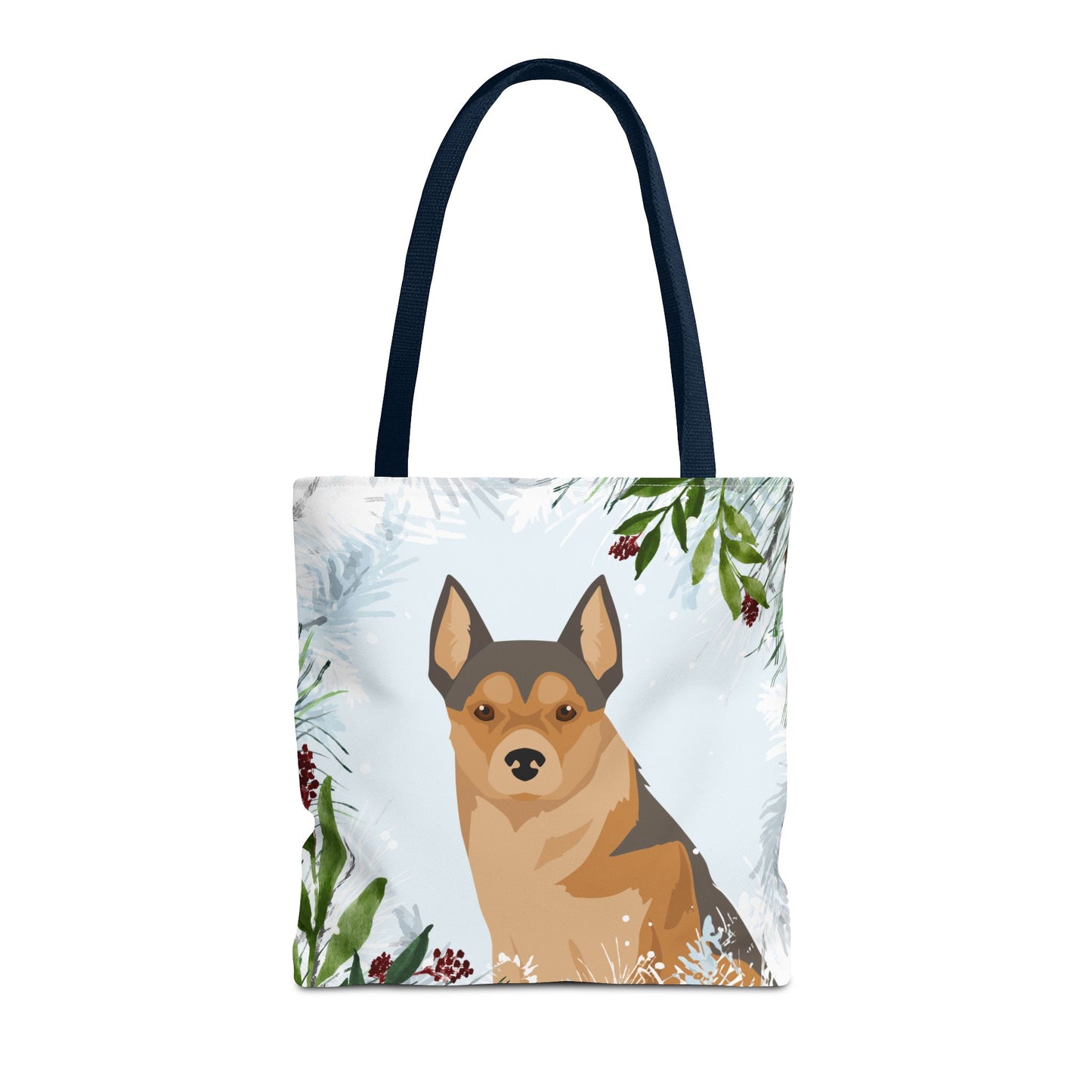Norwegian Lundehund Dog Christmas Holiday Tote Bag 16x16