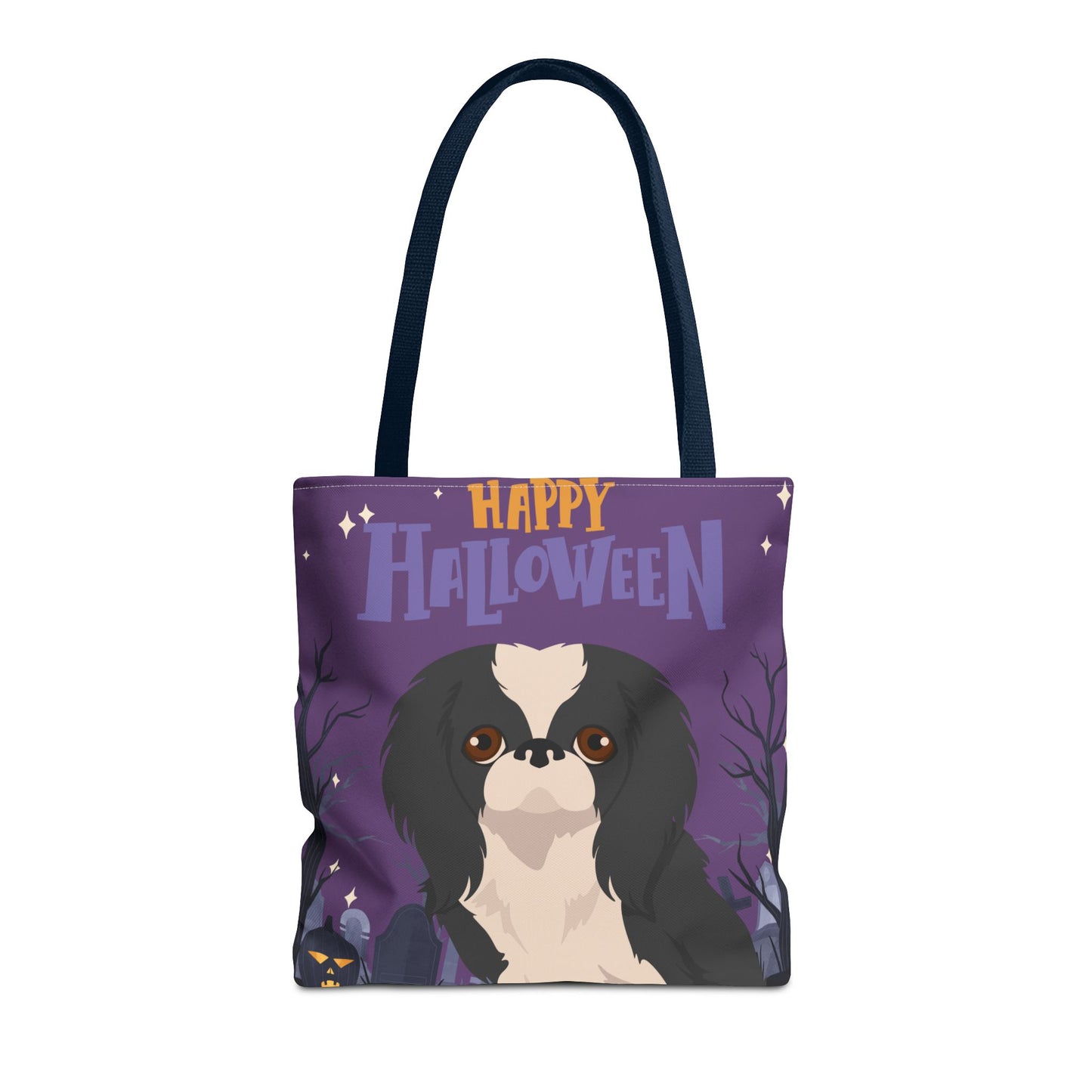 Japanese Chin Dog Happy Halloween Tote Bag 16x16