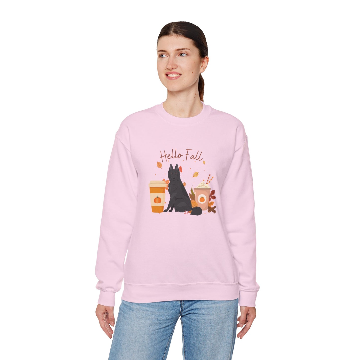 Belgian Shepherd Dog Fall Halloween Unisex Heavy Blend Crewneck Sweatshirt