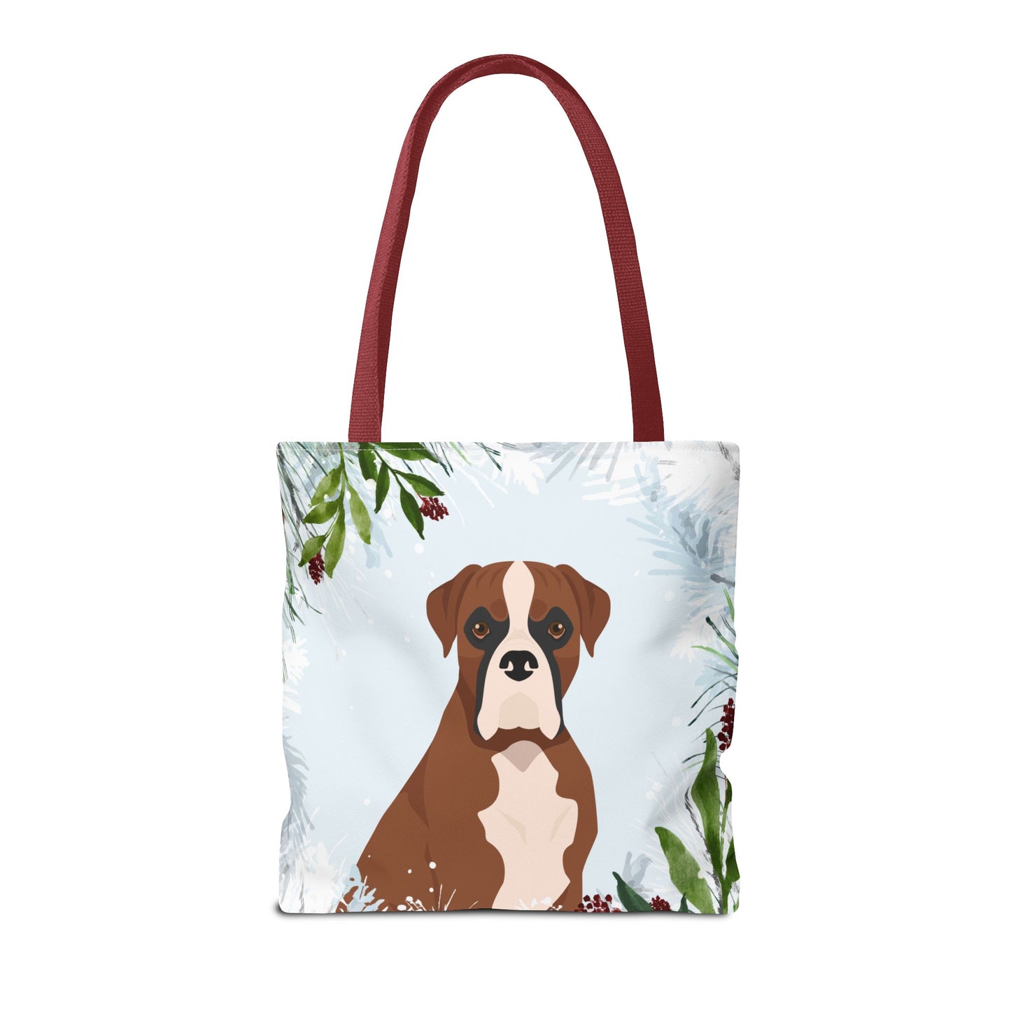 Boxer Dog Christmas Holiday Tote Bag 16x16