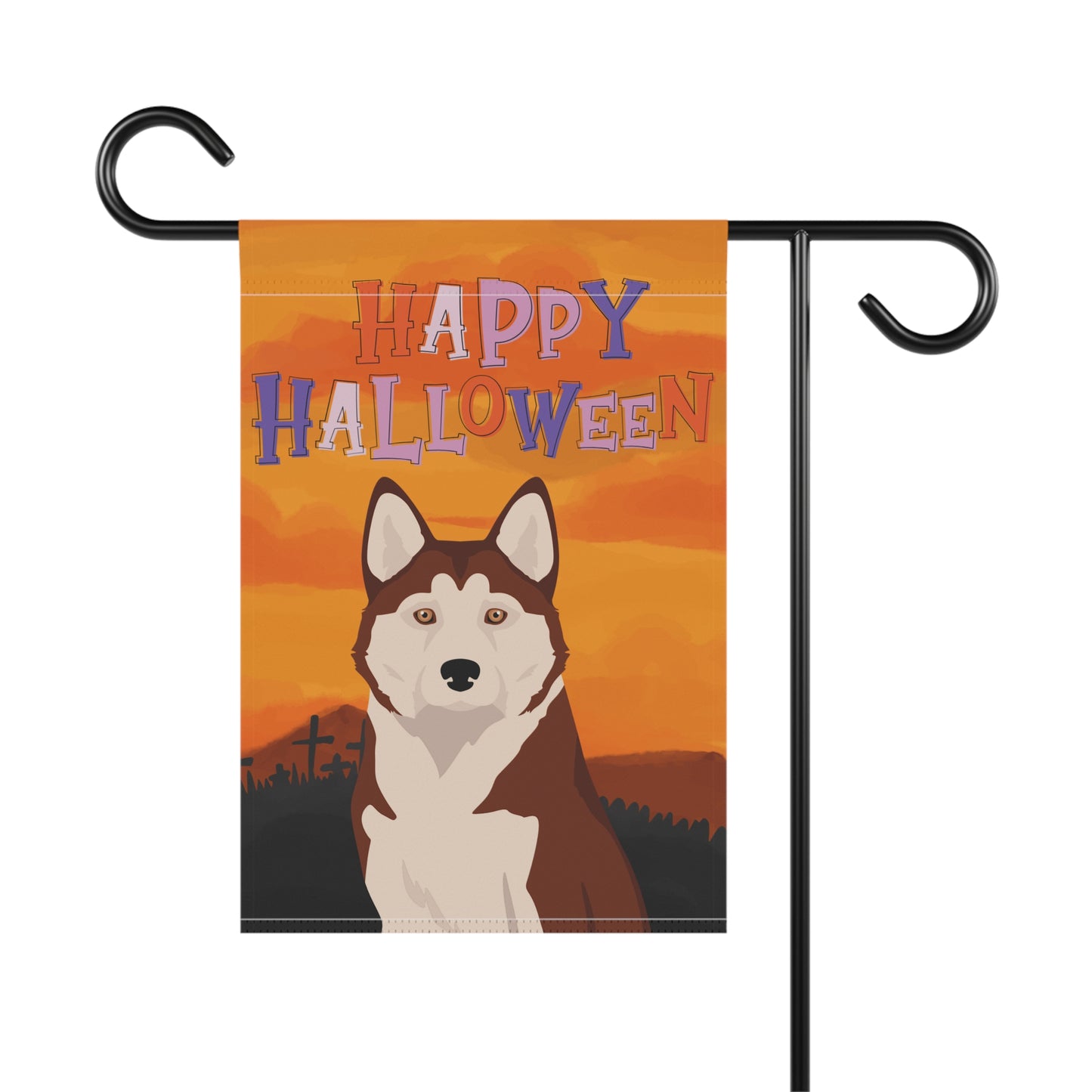 Alaskan Husky Dog Halloween Garden Flag