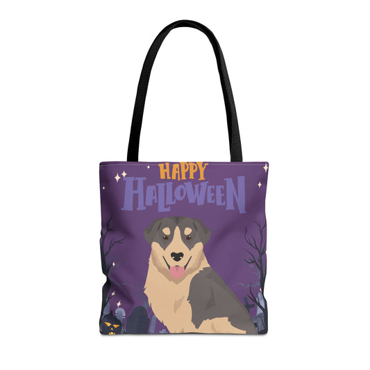 Carpathian Shepherd Dog Happy Halloween Tote Bag 16x16