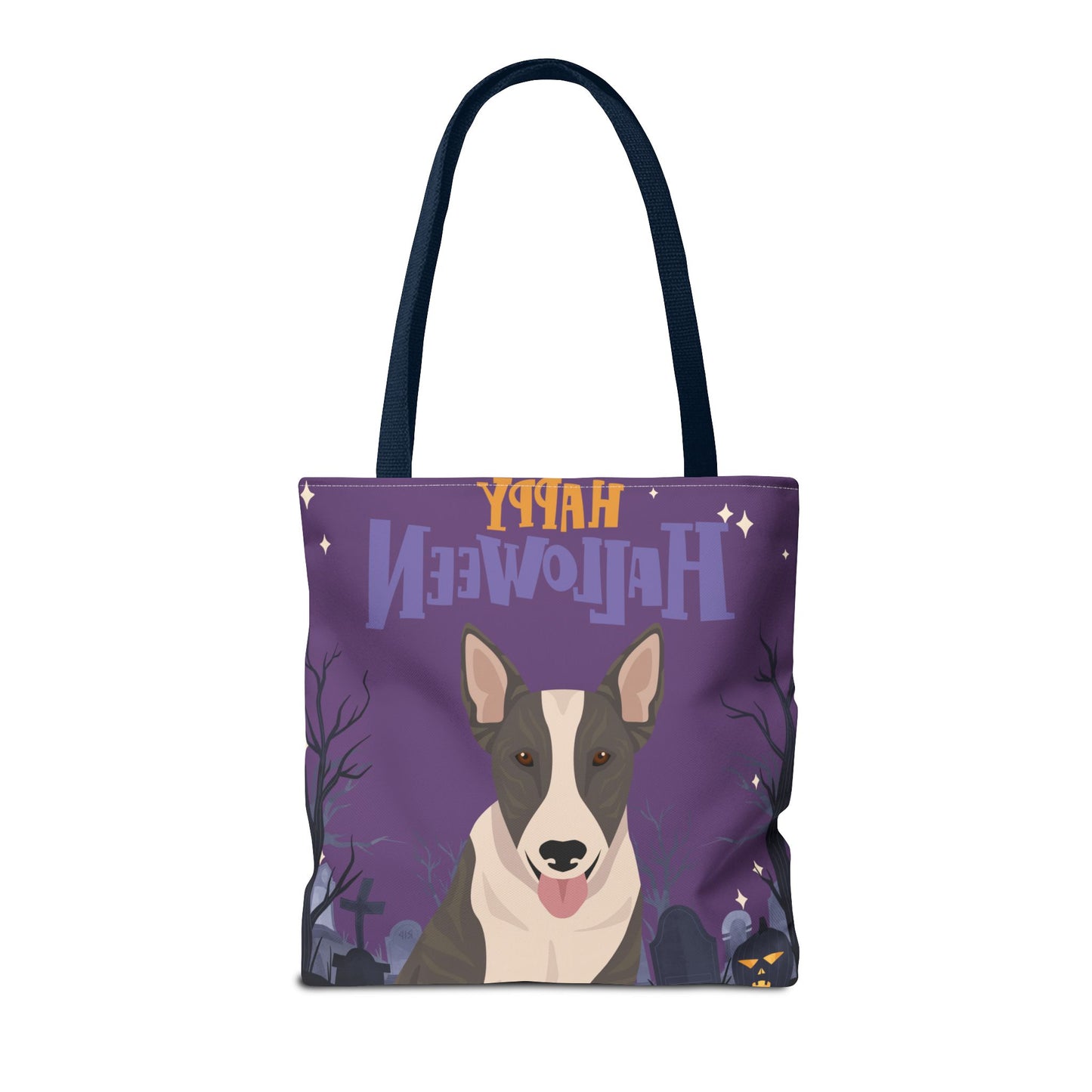 Bull Terrier Dog Happy Halloween Tote Bag 16x16