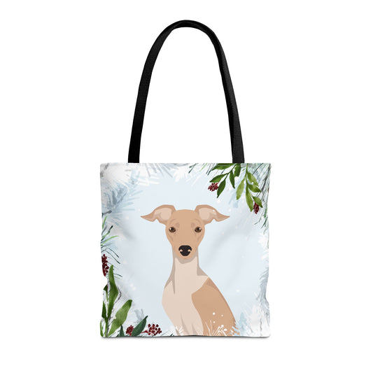 Italian Greyhound Dog Christmas Holiday Tote Bag 16x16