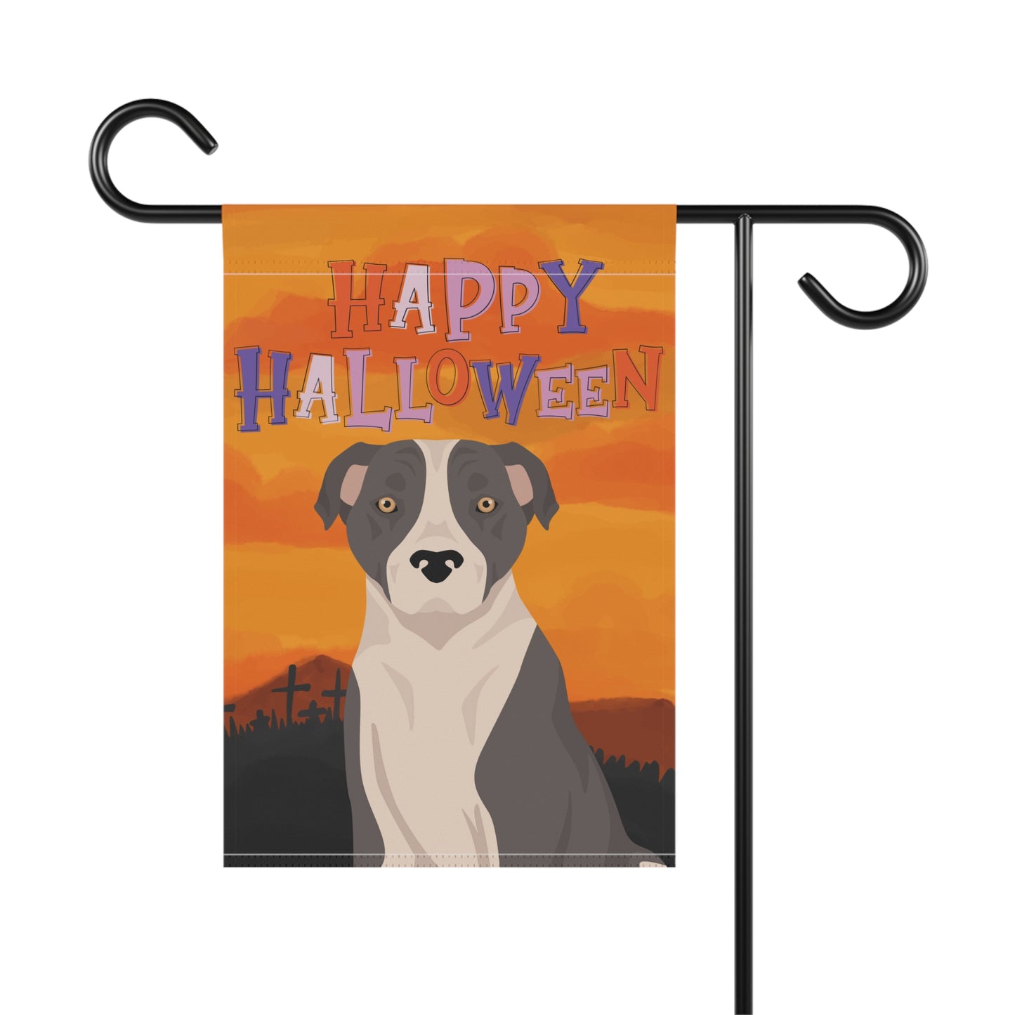 American Staffordshire Terrier Dog Halloween Garden Flag