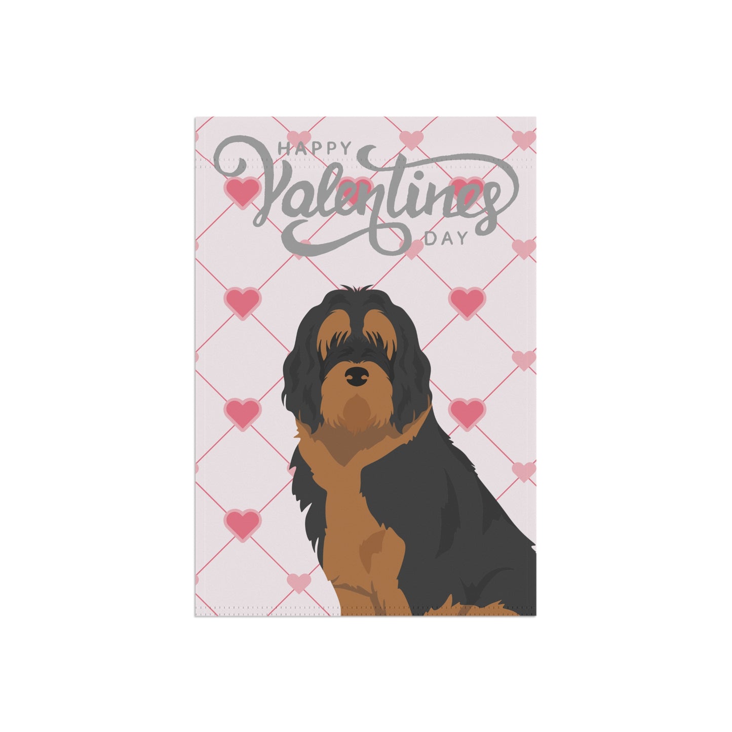 Otterhound Dog Valentines Day Garden Flag