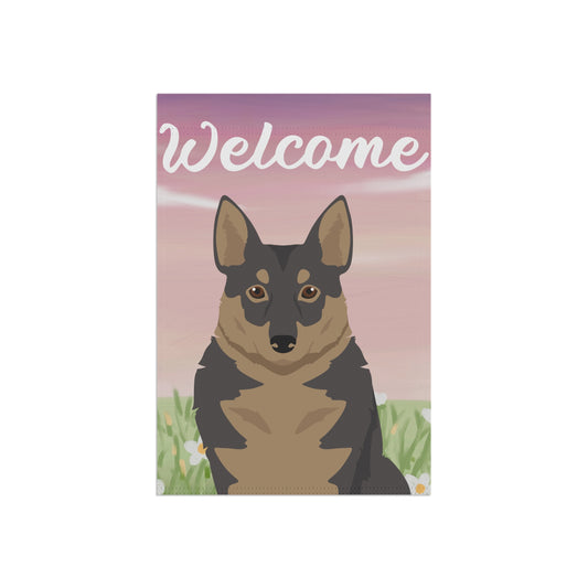 Swedish Vallhund Dog Welcome Garden Flag