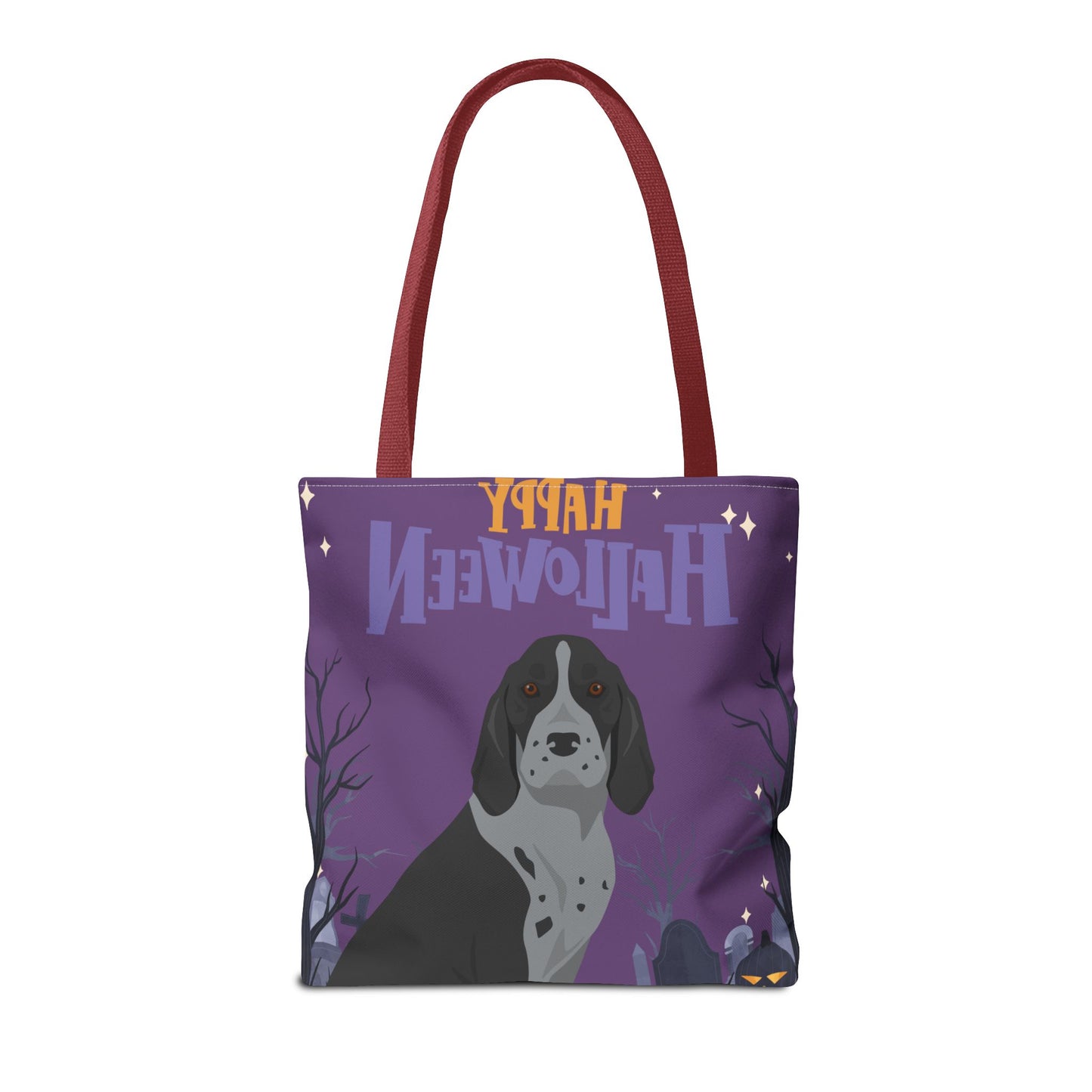 American English Coonhound Dog Happy Halloween Tote Bag 16x16