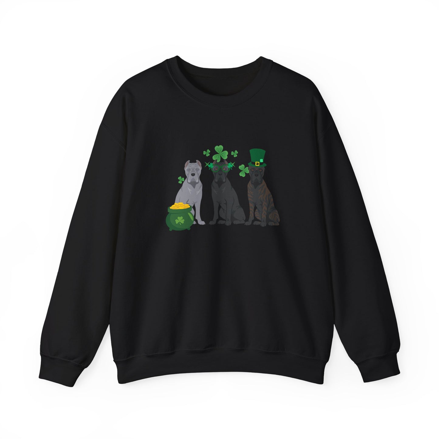 Cane Corso Dog St Patricks Day Unisex Heavy Blend Crewneck Sweatshirt, St Pattys day, Cute Dog Mom Gift