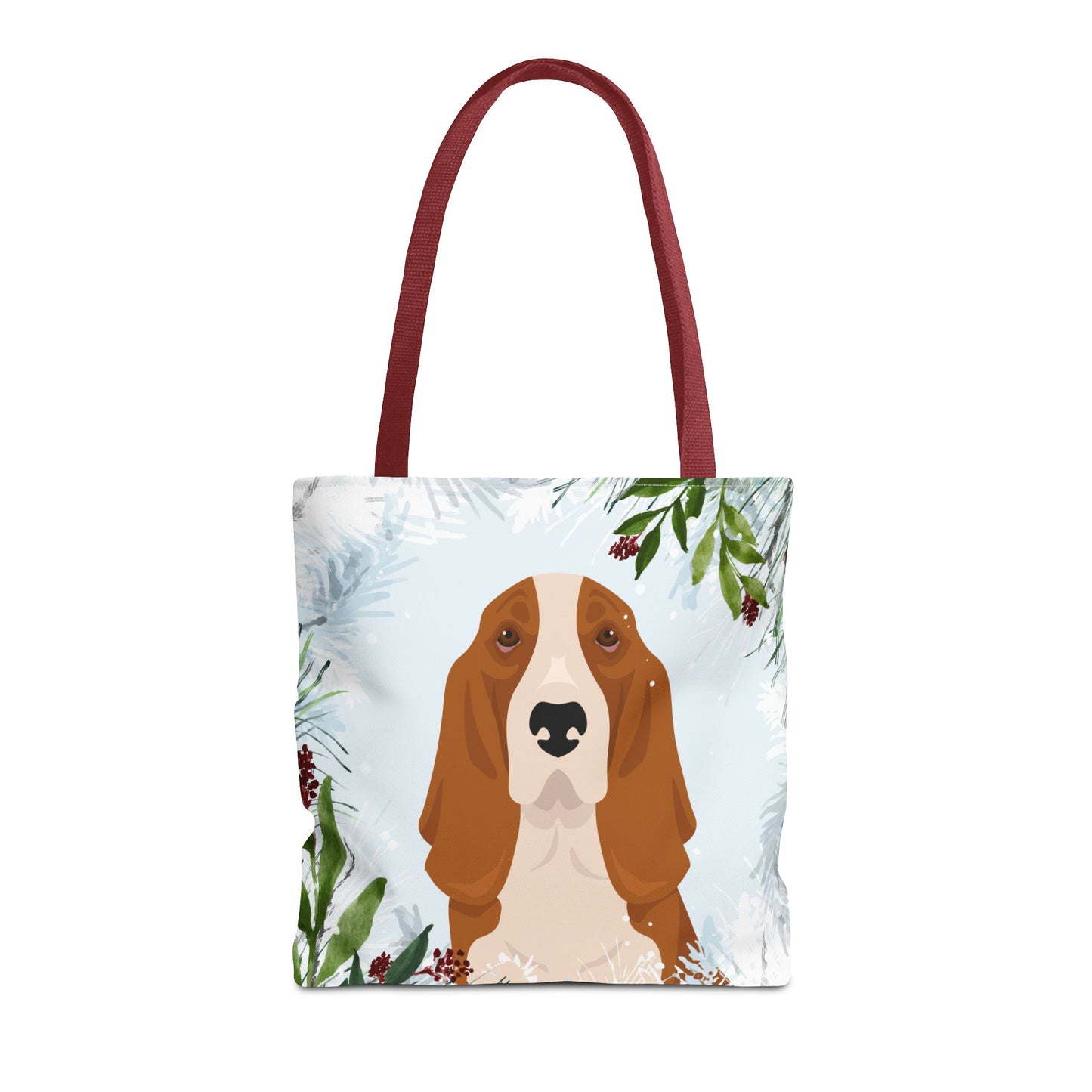 Basset Hound Dog Christmas Holiday Tote Bag 16x16