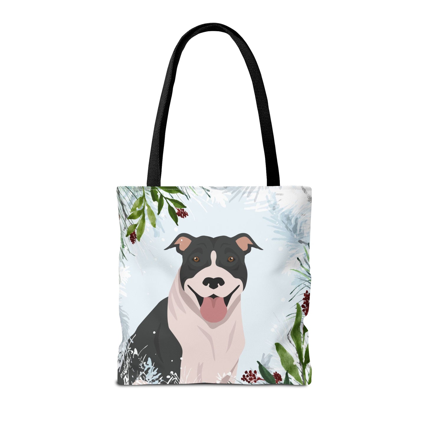Pit Bull Dog Christmas Holiday Tote Bag 16x16