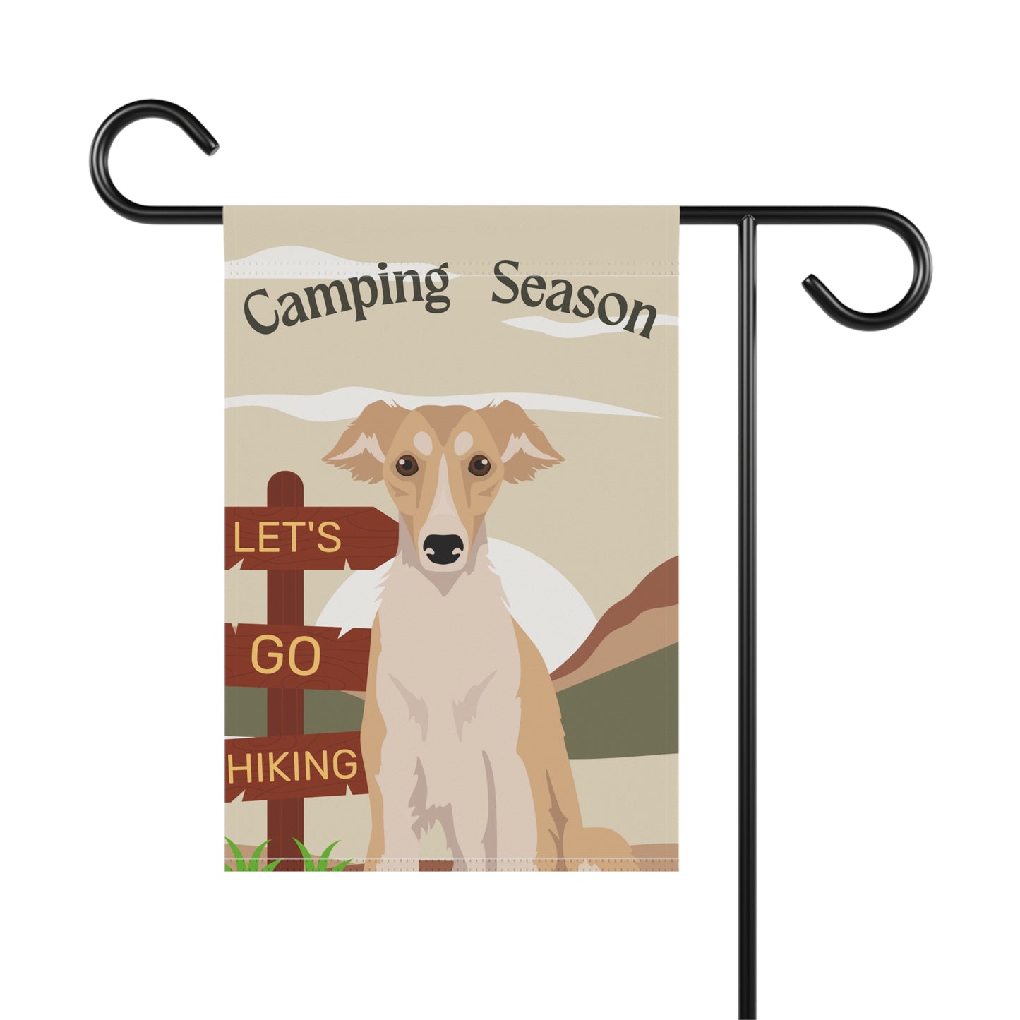 Silken Windhound Dog Camping Garden Flag