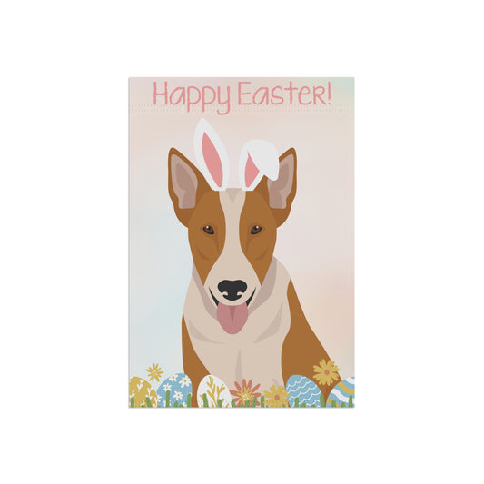 Bull Terrier Dog Happy Easter Garden Flag