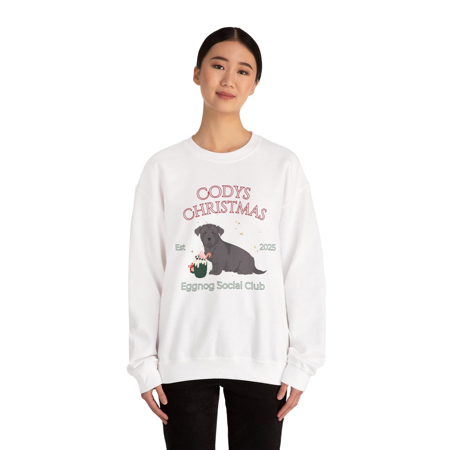Glen Of Imaal Terrier Dog Christmas Social Club Unisex Heavy Blend Crewneck Sweatshirt Custom Name