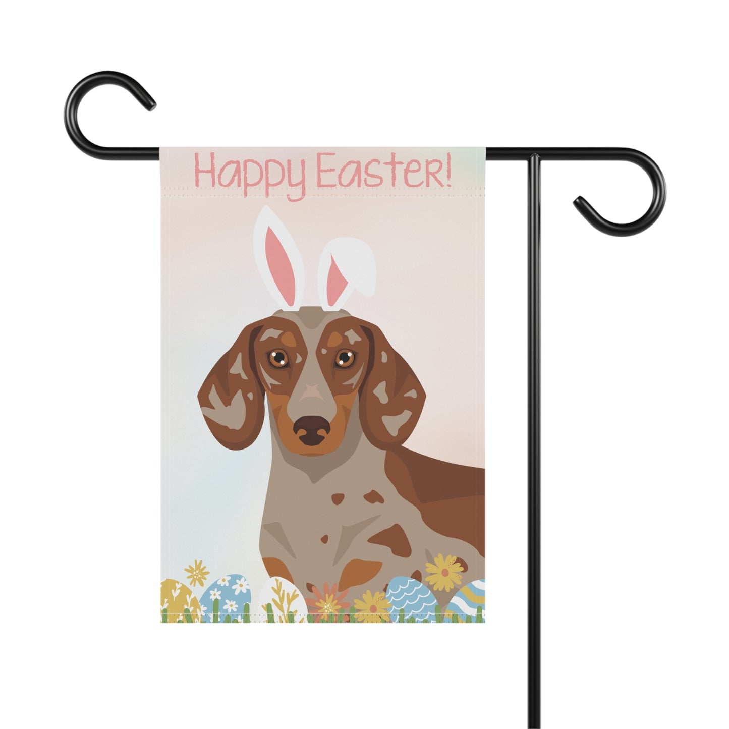 Dachshund Dog Happy Easter Garden Flag