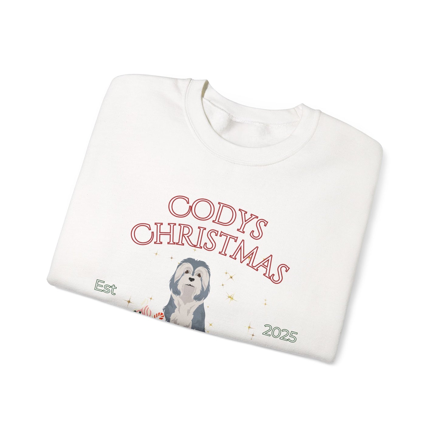 Lowchen Dog Christmas Social Club Unisex Heavy Blend Crewneck Sweatshirt Custom Name